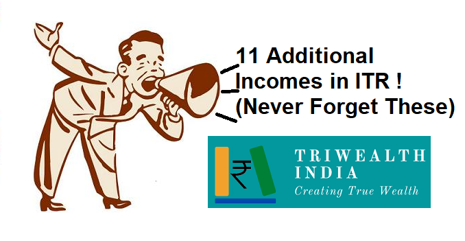 Additional Incomes in ITR